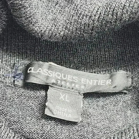 Classiques Entier Wool Silk Cashmere Blend Turtle neck Sweater Women's XL - Picture 6 of 8